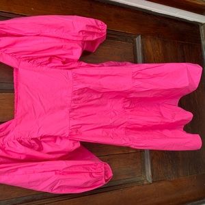 Super cute pink dress very light weight and flattering!